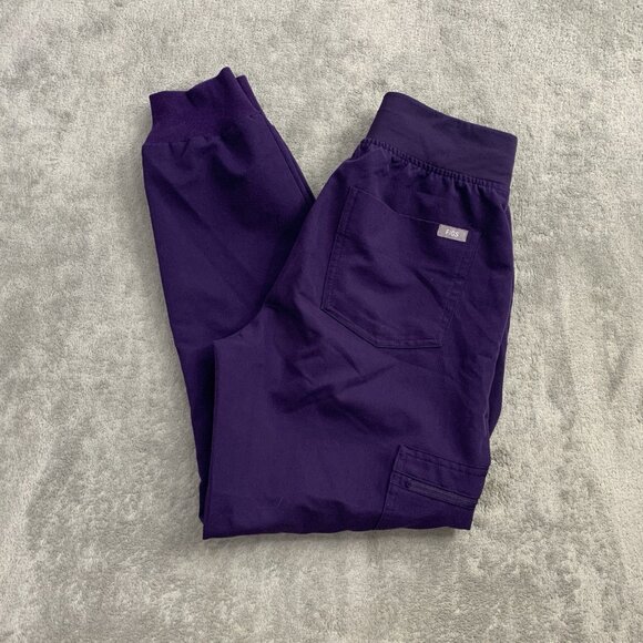 Figs Scrub Pants Womens XS Petite Zamora Jogger Workwear Digital Grape RN Nurse - Picture 1 of 13